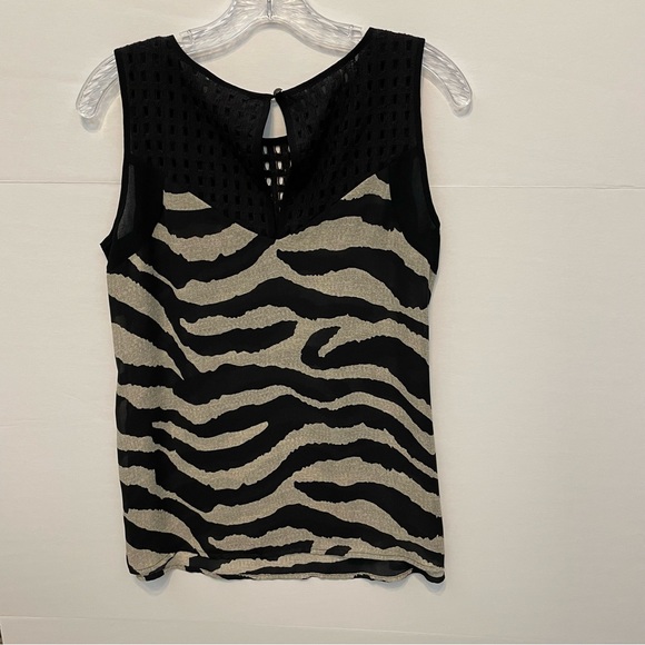CAbi  Zebra Print Sleeveless Top Sz Sm - Picture 2 of 7